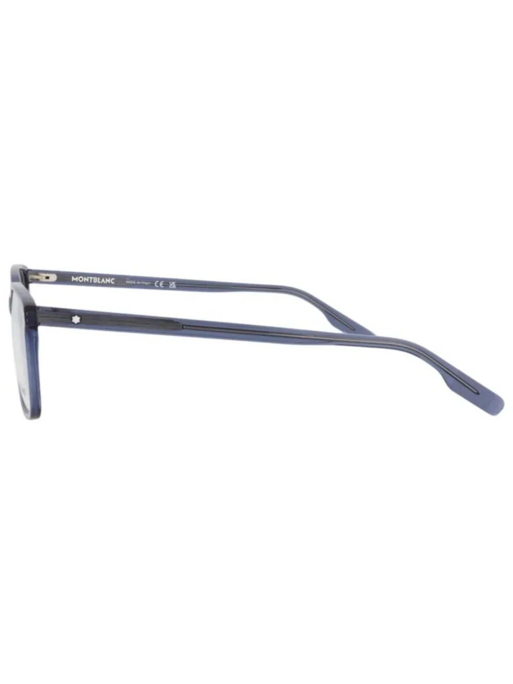 New Montblanc Women's Eyeglasses Square Rectangle Acetate Frame Mens Blue Blue